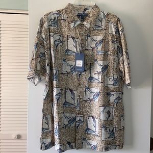 West Marine NWT Fish Themed XXL SS Shirt